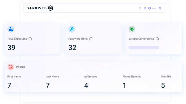 Identifique com facilidade credenciais comprometidas e informações de identificação pessoal (PII)