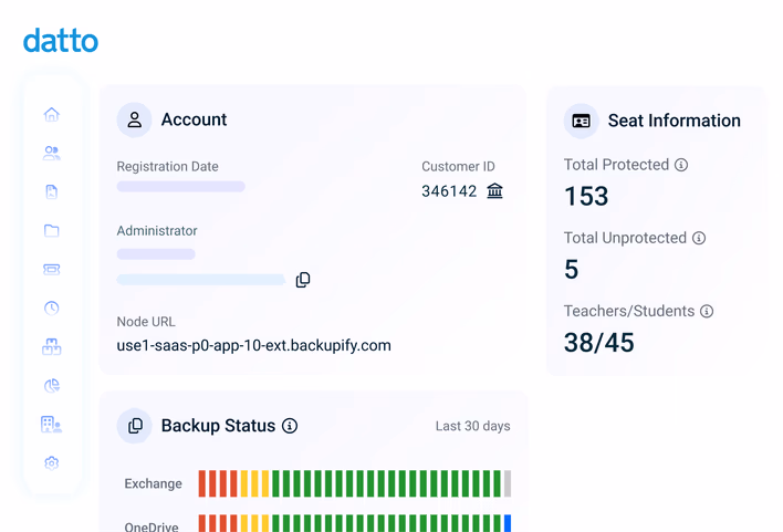 Google Workspace Backup Dashboard