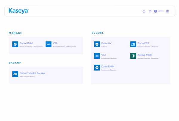 Dashboard voor Kaseya 365