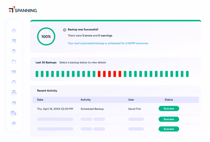Salesforce Backup Dashboard