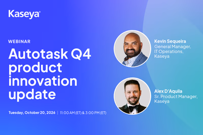 Autotask quarterly product innovation update