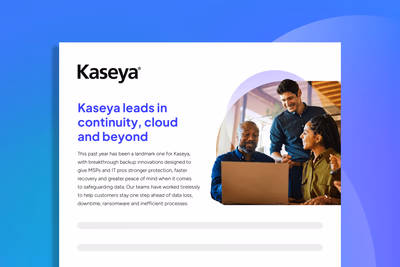 Inovações em backup da Kaseya