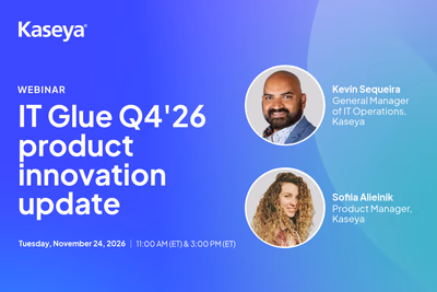 IT Glue quarterly product innovation webinar