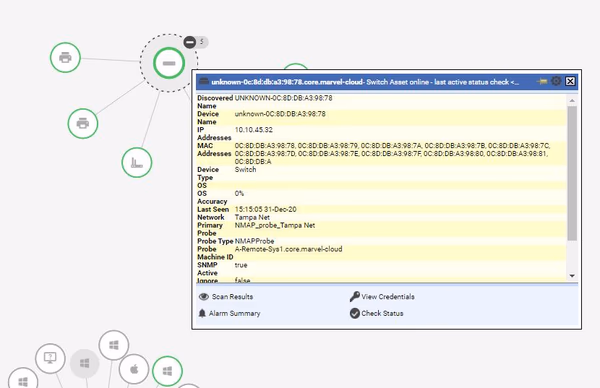 Network topology map