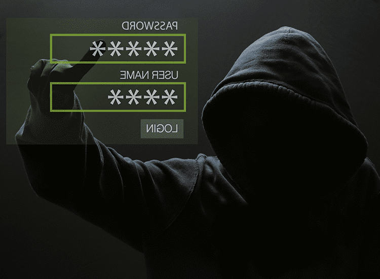 Hacker Login Screen Data Breach