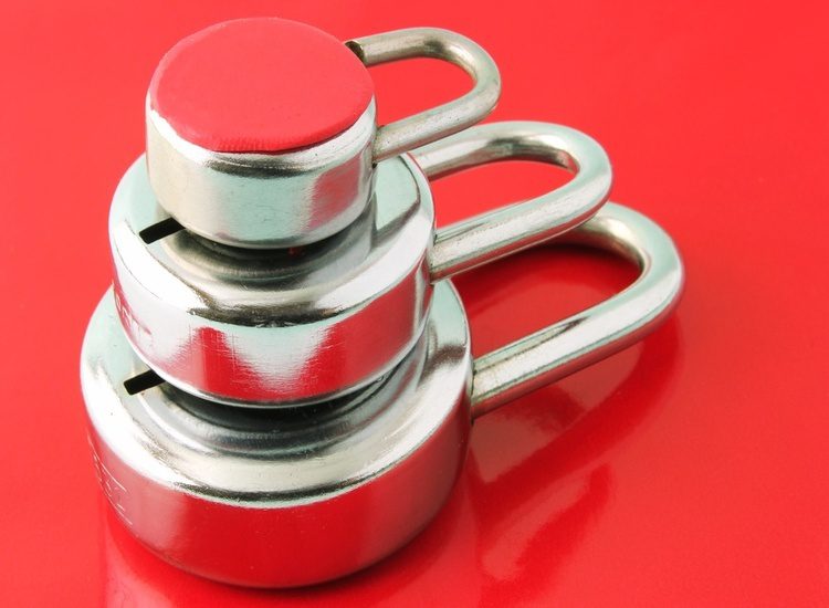 stack of padlocks