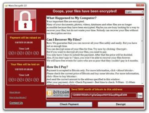 Ransomware Decryptor Lockout Screen