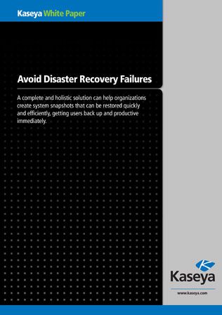 Avoid Disaster Recovery Failures