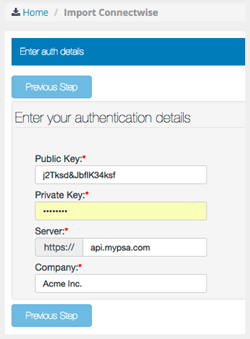 Auth Details