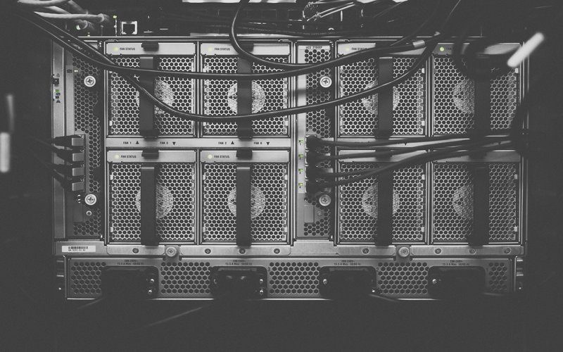 Server computers in a server rack