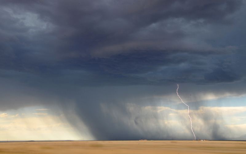 Thunderstorm in midwest plains