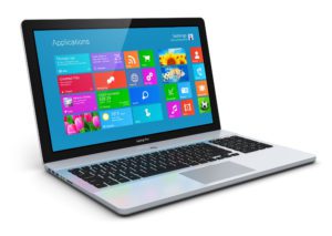 Laptop with Windows 8 on screen