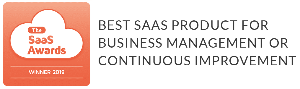 The SaaS Awards - Winner 2019 - Best SaaS Product for Business Management or Continuous Improvement