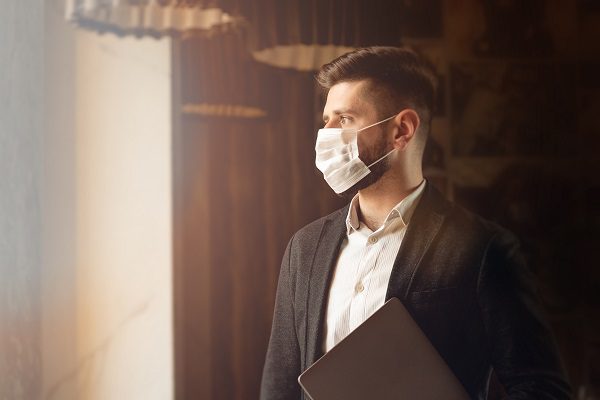 Guy wearing medical mask