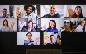 People meeting in an voip call
