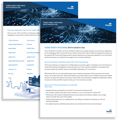 Third-Party Patching With Kaseya VSA's Software Management Preview