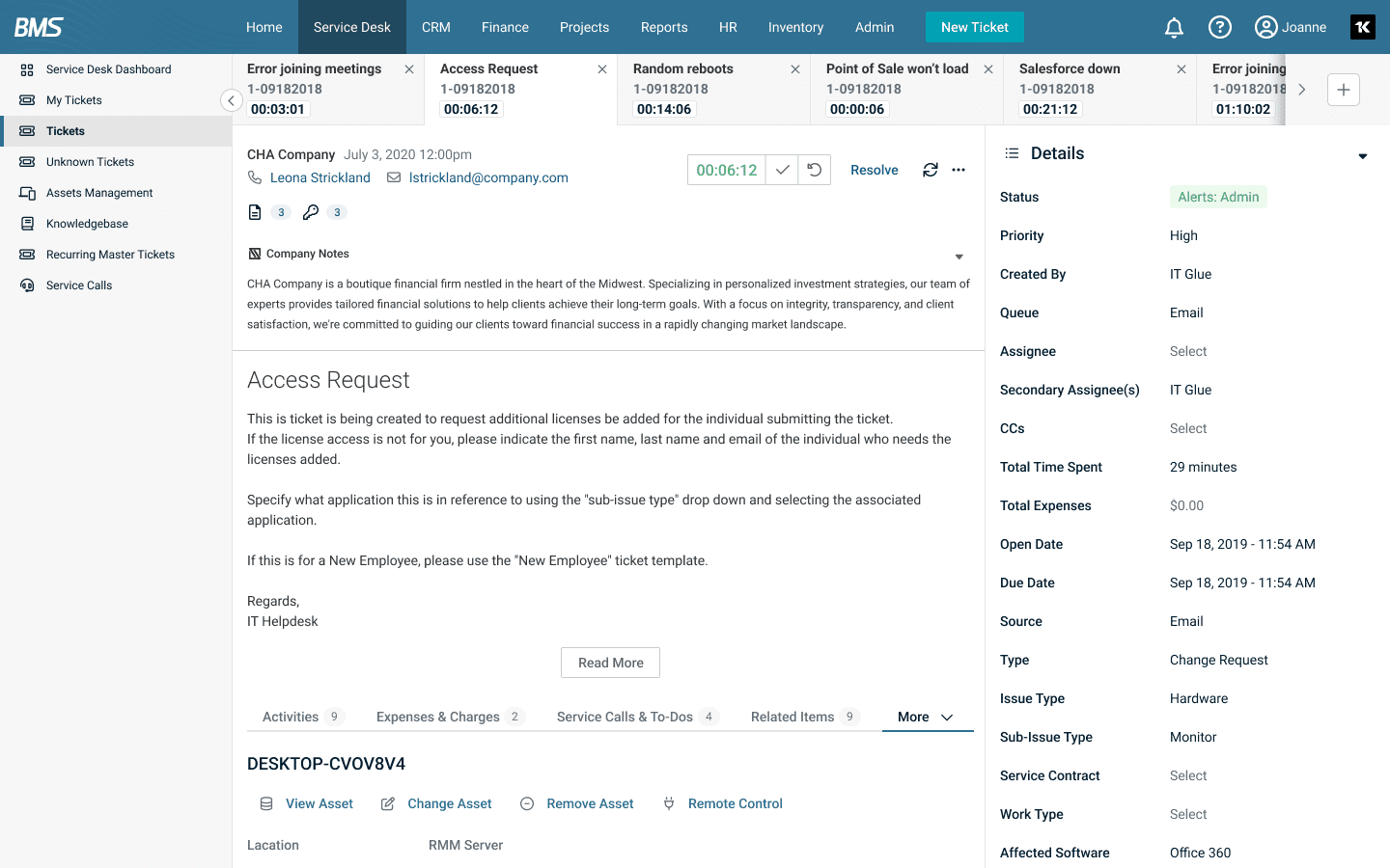 Kaseya BMS, Overview