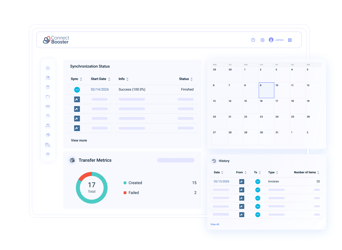 COnnect booster general dashboard