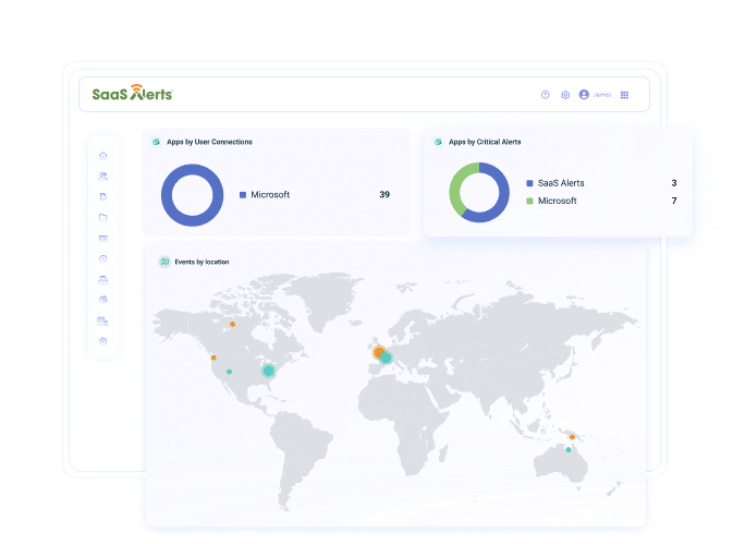 SaaS Alerts detection illustration of map